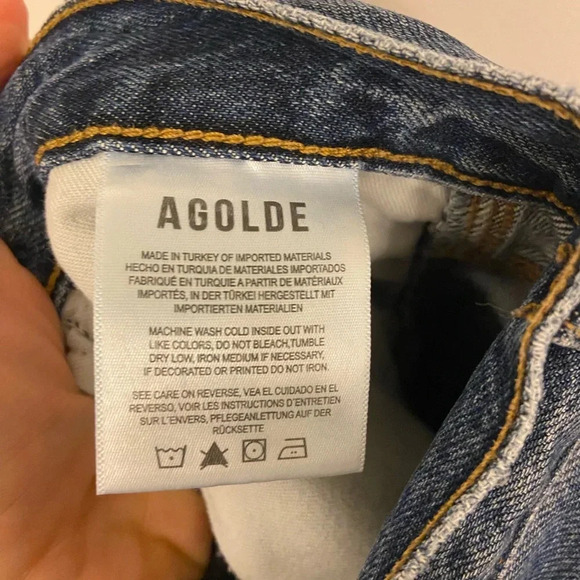 AGOLDE Magda Carpenter Jeans in Darkness Blue Size 29 - Picture 9 of 13